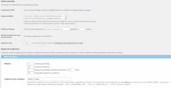 Plugin Limit Login Configuración